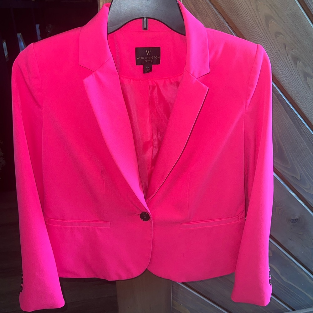 UEC WORTHINGTON NEON PINK BLAZER JACKET SZ PL